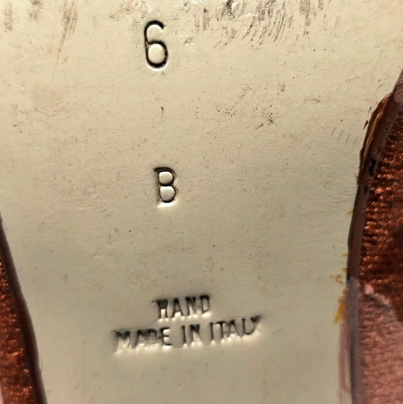 One Of A Kind Hand Painted Vintage Walter Steiger Fabric Covered Pump Women's 6 - Picture 11 of 11